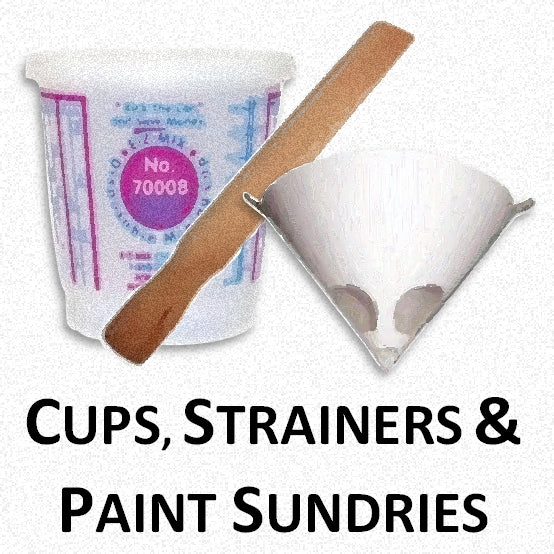 Mixing Cups, Paint Strainers, Stirrers and Paint Sundries