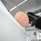 Sandwox 768 Super Fine Orange Series 6" Grip Sanding Discs in action, 2