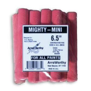 ArroWorthy Mighty Mini Mohair 6.5" Size, 3/16" Nap Roller Covers, 10-Pack, 6.5-BMCK