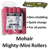ArroWorthy Mighty Mini Mohair 6.5" Size, 3/16" Nap Roller Covers, 10-Pack, 6.5-BMCK, 2