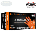 SAS Safety ASTRO GRIP Textured 7 mil Nitrile Powder-Free Gloves