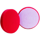 Buff & Shine 5.5" Euro Foam Red Flat Face Pad, Ultra Finishing, 521G