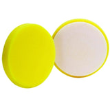 Buff & Shine 5.5" Euro Foam Yellow Flat Face Pad, Heavy Cutting, 531G