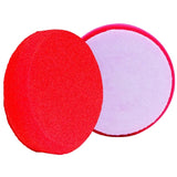 Buff & Shine 6.5" Euro Foam Red Beveled Face Pad, Ultra Finishing, 621G, 4