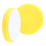 Buff & Shine 6.5" Euro Foam Yellow Beveled Face Pad, Heavy Cutting, 631G