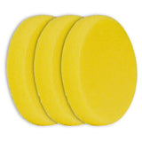 Buff & Shine 6.5" Foam Yellow Beveled Face Pad, Medium Cutting, 613G, 4