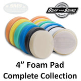 Buff & Shine 4" Foam Pad, Yellow, Medium Compounding, 2-Pack, 430G