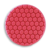 Buff & Shine 7.5" Center Ring Red Euro Foam Hex-Face Buff Pad, Ultra Finishing, 621RH