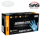 SAS Safety DERMA-LITE 5 mil Lightly-Powdered Nitrile Gloves