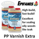 Epifanes PP Varnish Extra, Fast-Dry and High-Build Finish, PPX.2000
