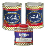 Epifanes Clear Gloss Varnish, CV.1000 2 Cans Plus Brushing Thinner