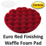 Farecla G Mop 8" Red Euro Waffle Foam Finishing Grip Pad, PRF801/32098, 2