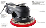 Indasa 6" Vacuum Ready Electric Sander, 3/16" Orbit, 579541