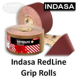 Indasa RedLine Rhynogrip 4.5" Hook & Loop Sanding Rolls, 8350RED Series, 2