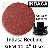 Indasa RedLine Rhynogrip 11.25" Solid Sanding Discs, 620GEM Series