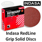 Indasa RedLine Rhynogrip Solid Sanding Discs Collection