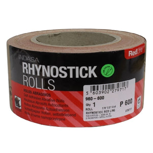 Indasa RedLine Rhynostick 2.75" PSA Long Board Sanding Rolls, 960 Series