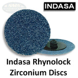 Indasa 3" Rhynolock Zirconium Grinding Discs, 7303Z Series