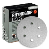 Indasa WhiteLine Rhynogrip 6" 6-Hole Vacuum Sanding Discs, 62 Series