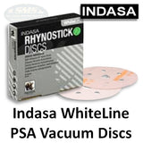 Indasa WhiteLine Rhynostick Vacuum Sanding Disc Collection, 2
