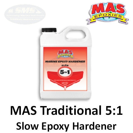 MAS Epoxies 520 Slow Marine Epoxy Hardener 6.08 floz (0.18L) MAS 5:1 Slow Hardener, 30-900