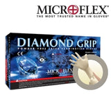 Microflex Diamond Grip Latex Gloves, MF-300, 3