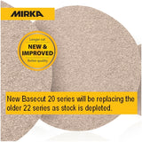 Mirka Basecut 6" PSA Solid Sanding Discs, Link Roll 20-342 Series, 4