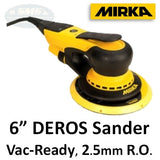 Mirka DEROS 6" Electric Sander 625CV 2.5mm Vacuum-Ready, MID62520CAUS, 12