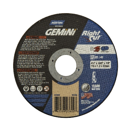 Norton Cut-Off Wheel Gemini RightCut, 4.5