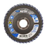 Norton Flap Disc Metal R828 ZA, 4.5" x 7/8", Fiberglass Hub, Conical T29, Zirc
