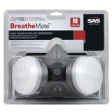 SAS Safety BreatheMate™ Multi-Use Dual Cartridge Respirator with OV/R95, retail package