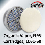 SAS Safety Organic Vapor and N95 Cartridge Combo Kit, 1061-50