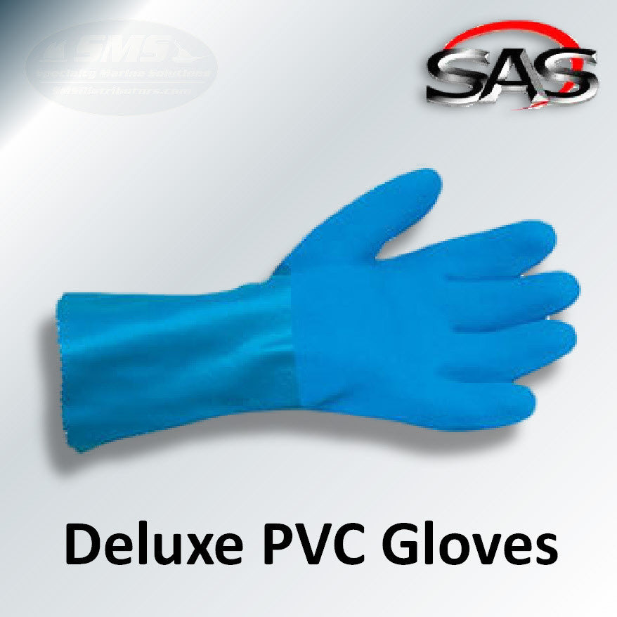 SAS Brand PVC Gloves Protects Against Lacquer Thinner & Parts