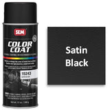 SEM 15243 Color Coat Satin Black, 16 oz Aerosol, 2