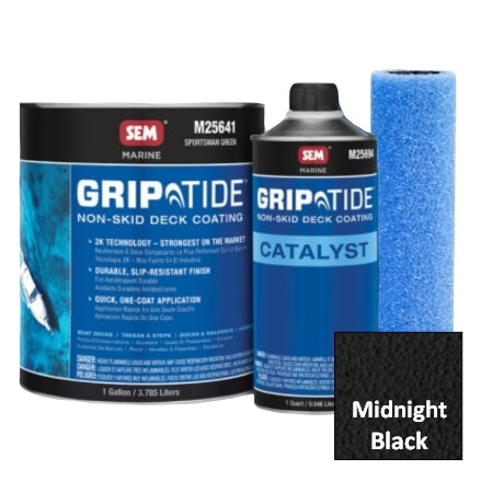 SEM M25650 GripTide Non-Skid Deck Coating Kit, Midnight Black