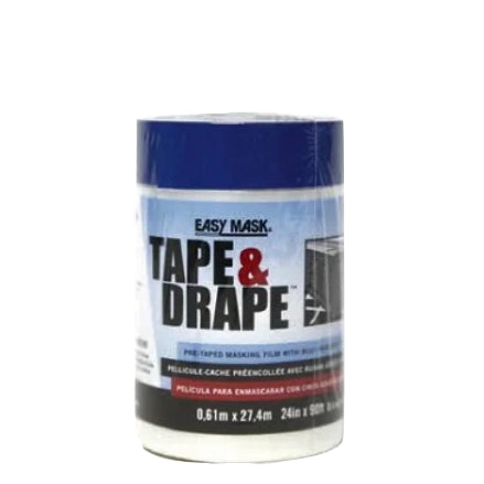 Easy Mask Tape & Drape 2' x 90' Pre-taped Masking Film, 396590