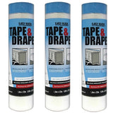 Easy Mask Tape & Drape 6' x 72' Pre-taped Masking Film, 3-Pack, 949660