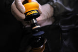 Mirka 1.25" 5mm Finessing Sander, MROS150, tool in action, 2