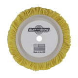Buff and Shine 7.5" Wool Blend Buff Pad, Medium / Light Polish, 7503GY, bottom grip view