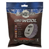 Buff & Shine 5.25" Uro Wool Purple 100% Knitted Wool Blend Pad, Cutting, 5KWP, front package, 1