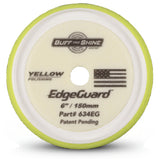 Buff and Shine 6" EdgeGuard Foam Buff Pad, Yellow, Polishing, 634EG, 2
