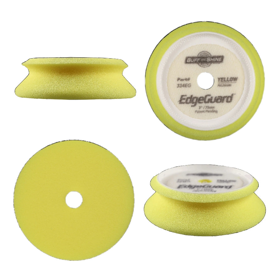products | misc. and other products Images High... Buff & Shine 3" EdgeGuard Foam Buff Pad, Yellow, Polishing, 334EG ...