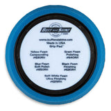 Buff and Shine 7.5" Center Ring Foam Hex-Face Buff Pad, Soft Polishing, 650RH, 3