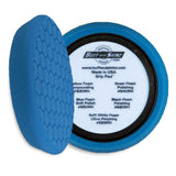 Buff and Shine 7.5" Center Ring Foam Hex-Face Buff Pad, Soft Polishing, 650RH