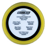 Buff and Shine 7.5" Center Ring Foam Hex-Face Buff Pad, Med. Cut, 630RH, 3