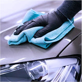 Buff & Shine Professional Edgeless Blue Microfiber Towels, 4-Pack, MF1B