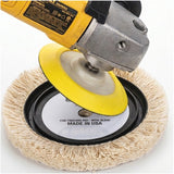 Buff and Shine Center Ring System, image showing backing plate perfectly fitting into buff pad grip backing