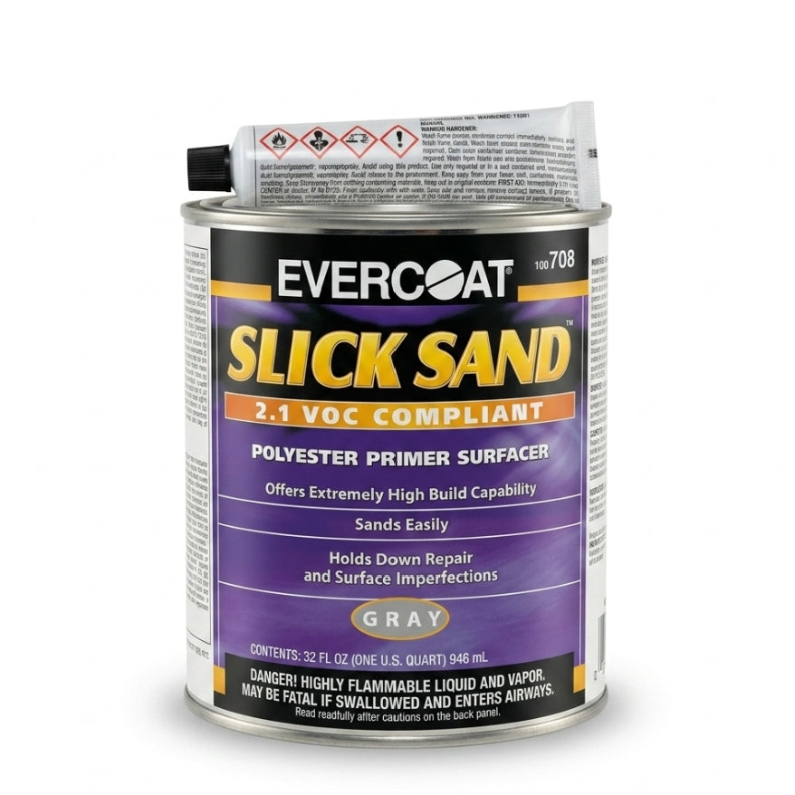 Evercoat Slick Sand Polyester Primer Surfacer + Hardener, 1 Qt, 100708 ...