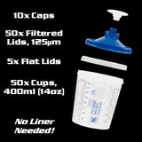 Indasa Mixing System Kit, 125µm Blue Filter, 400ml (14oz) Size, 611258, 2