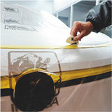 Indasa Cover Roll HDPE Masking Film, technician cutting film to suit needs